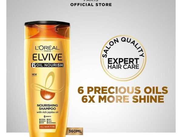L'Oreal Paris 6 Oil Nourish Scalp + Hair Nourishing Shampoo 360 ml by L`Oreal - Authentic Beauty Product in Pakistan